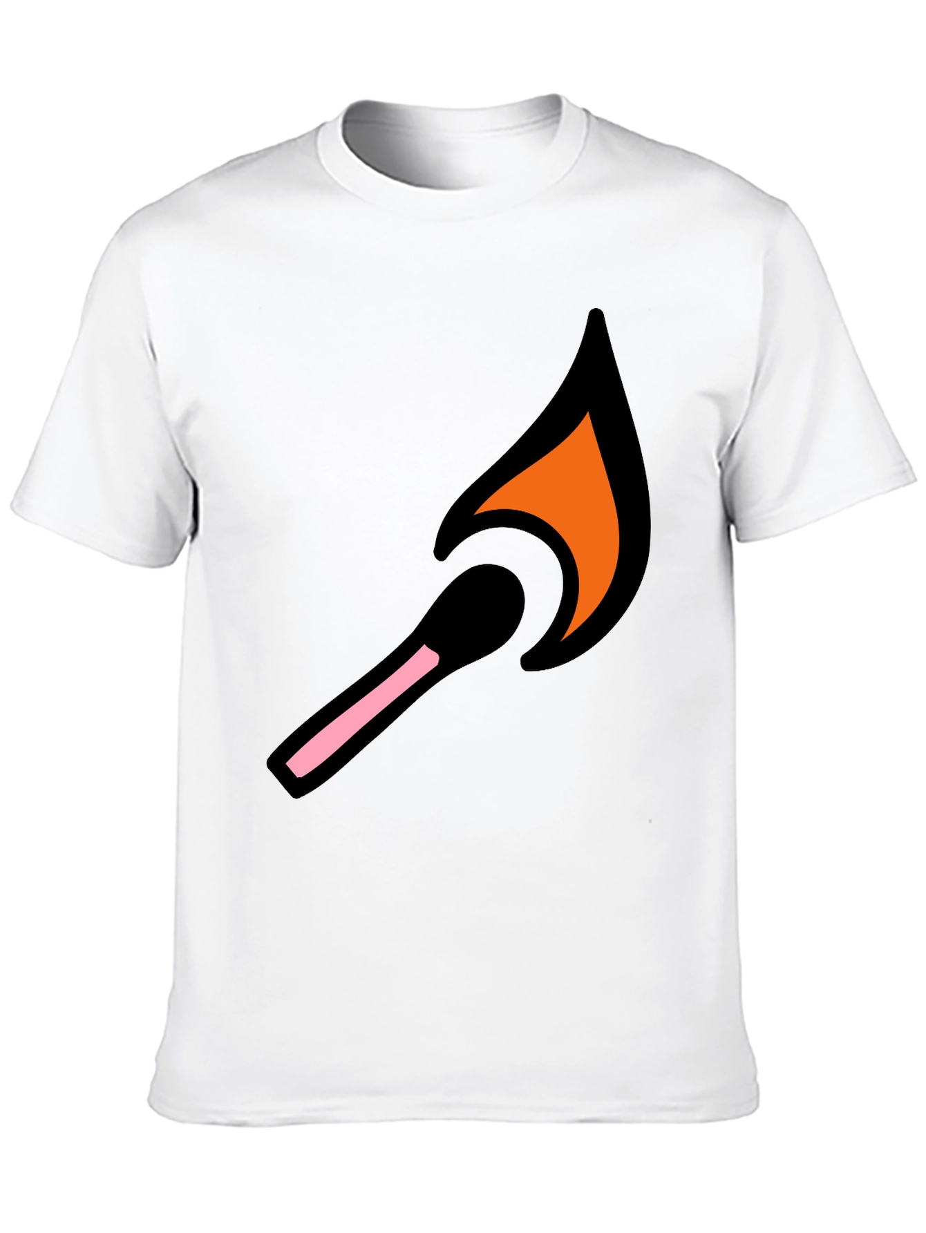 Lit Match Graphic Tee - Cool Black T-Shirt