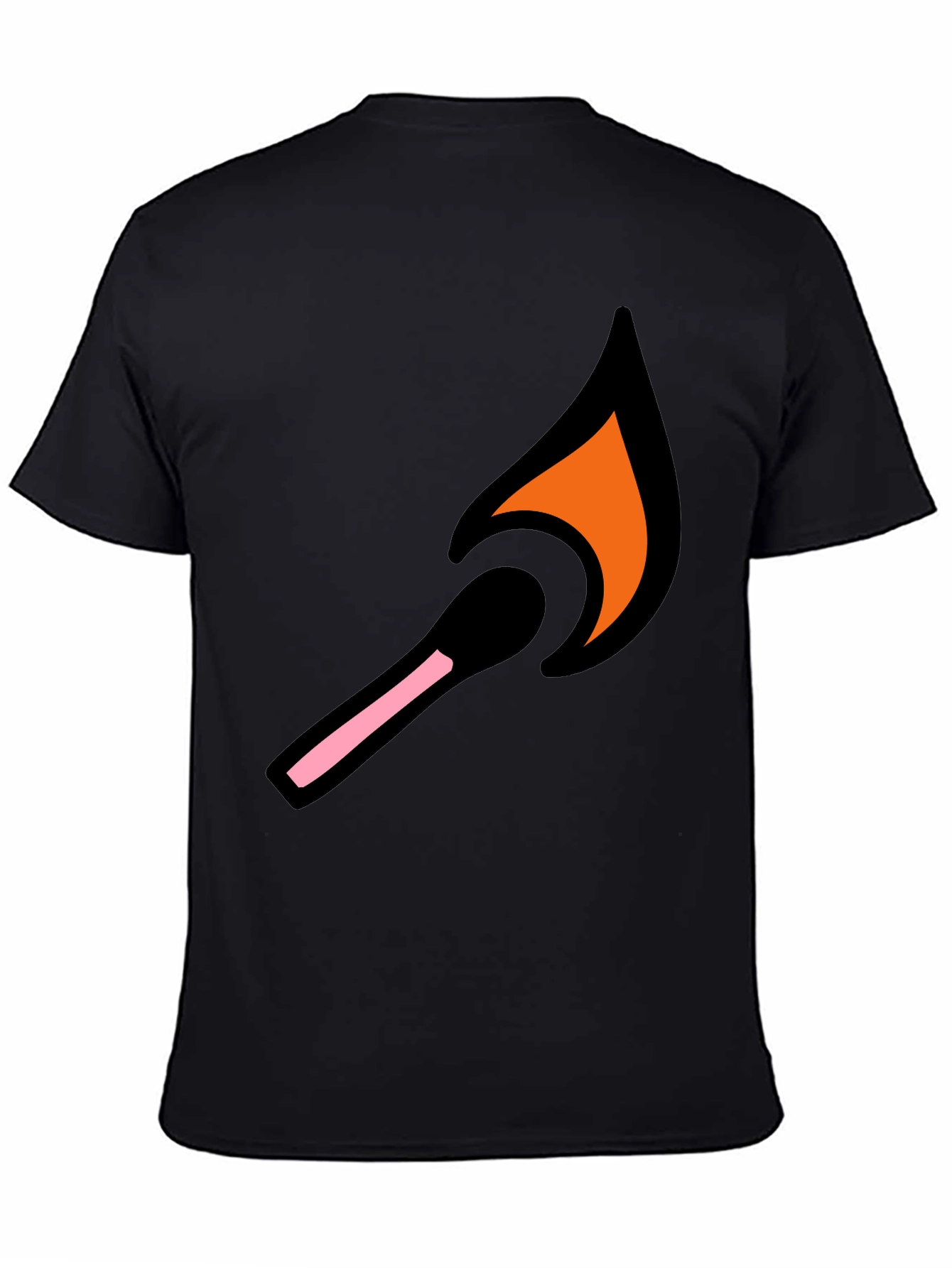 Lit Match Graphic Tee - Cool Black T-Shirt