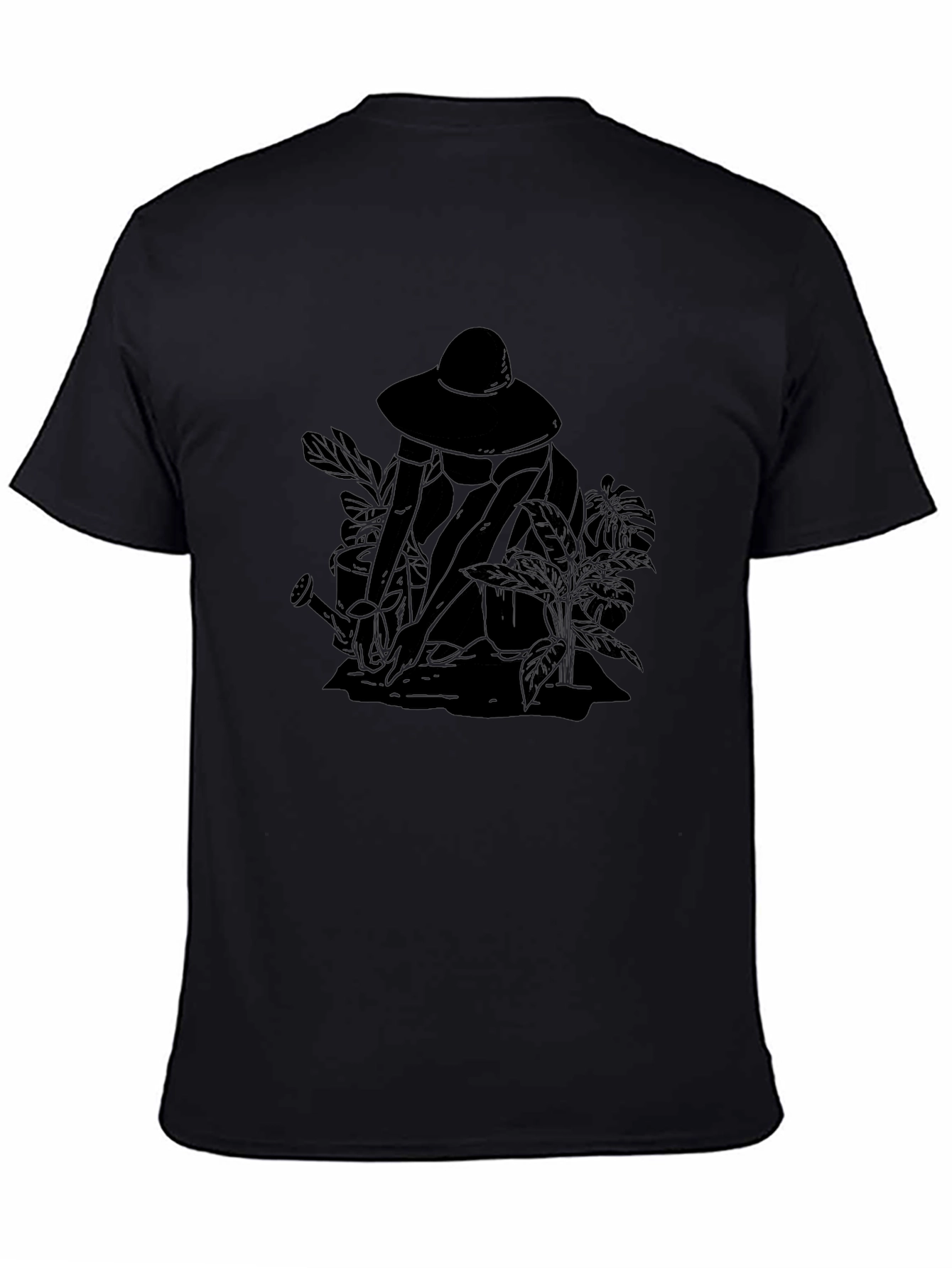 Gardener Graphic Tee - Unisex Black Cotton T-Shirt