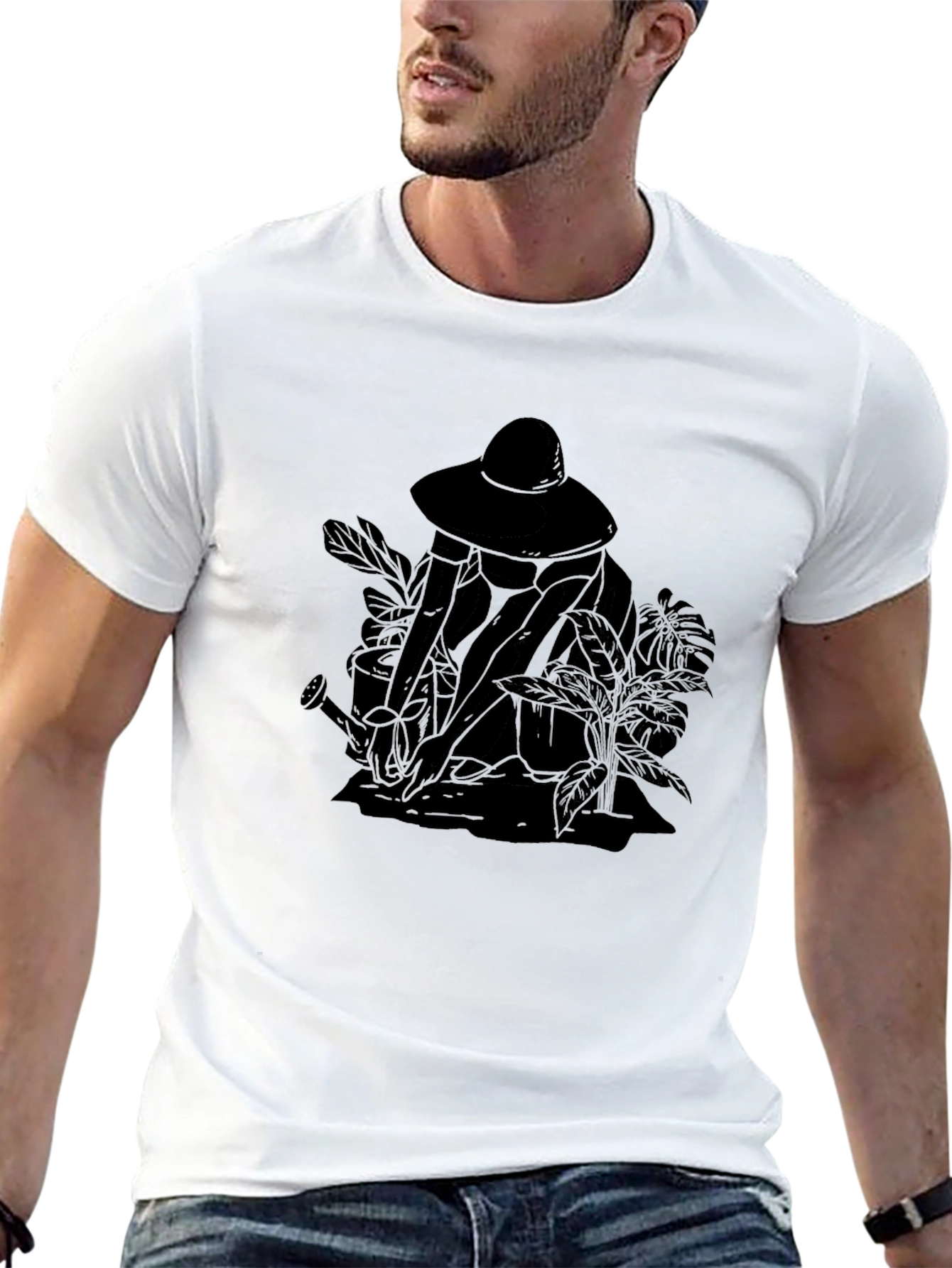 Gardener Graphic Tee - Unisex Black Cotton T-Shirt