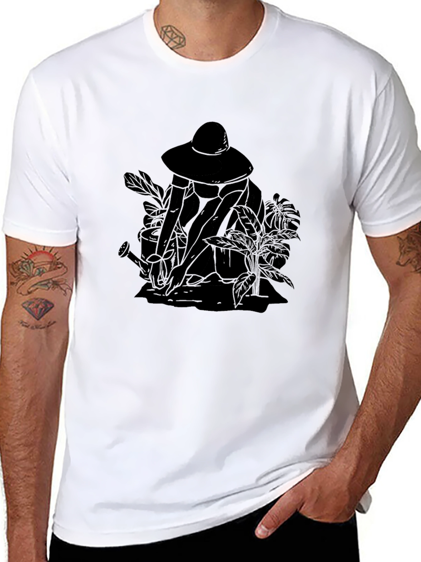 Gardener Graphic Tee - Unisex Black Cotton T-Shirt