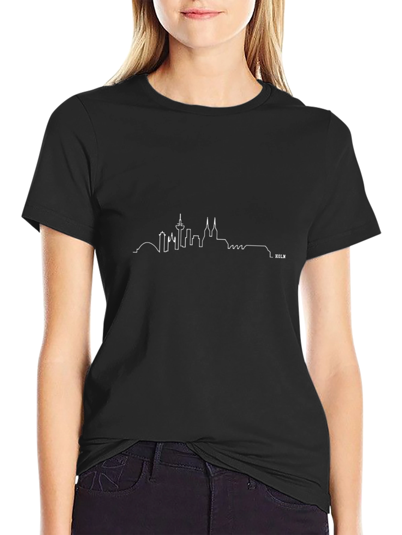 Cologne Skyline Graphic Tee - Black