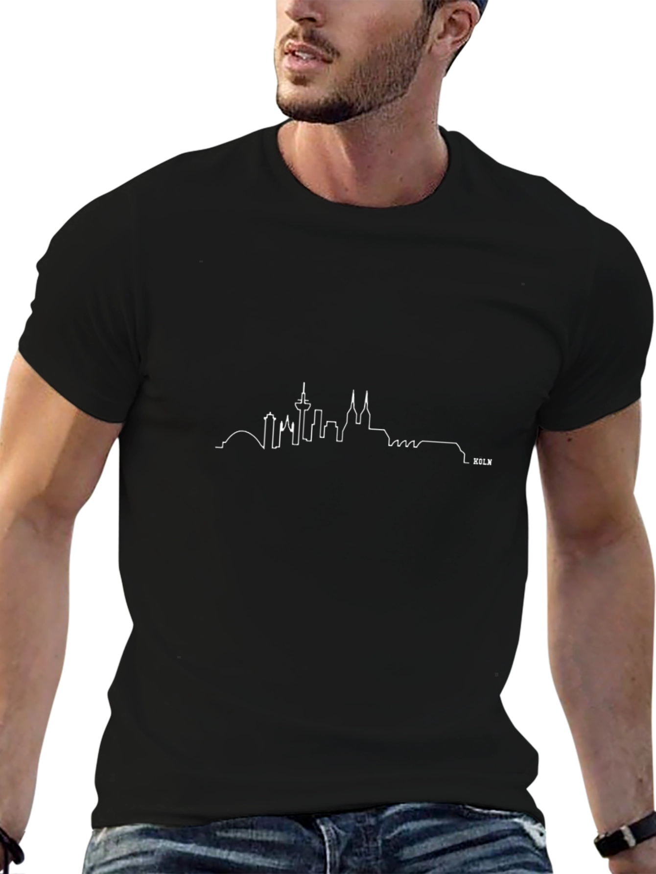 Cologne Skyline Graphic Tee - Black