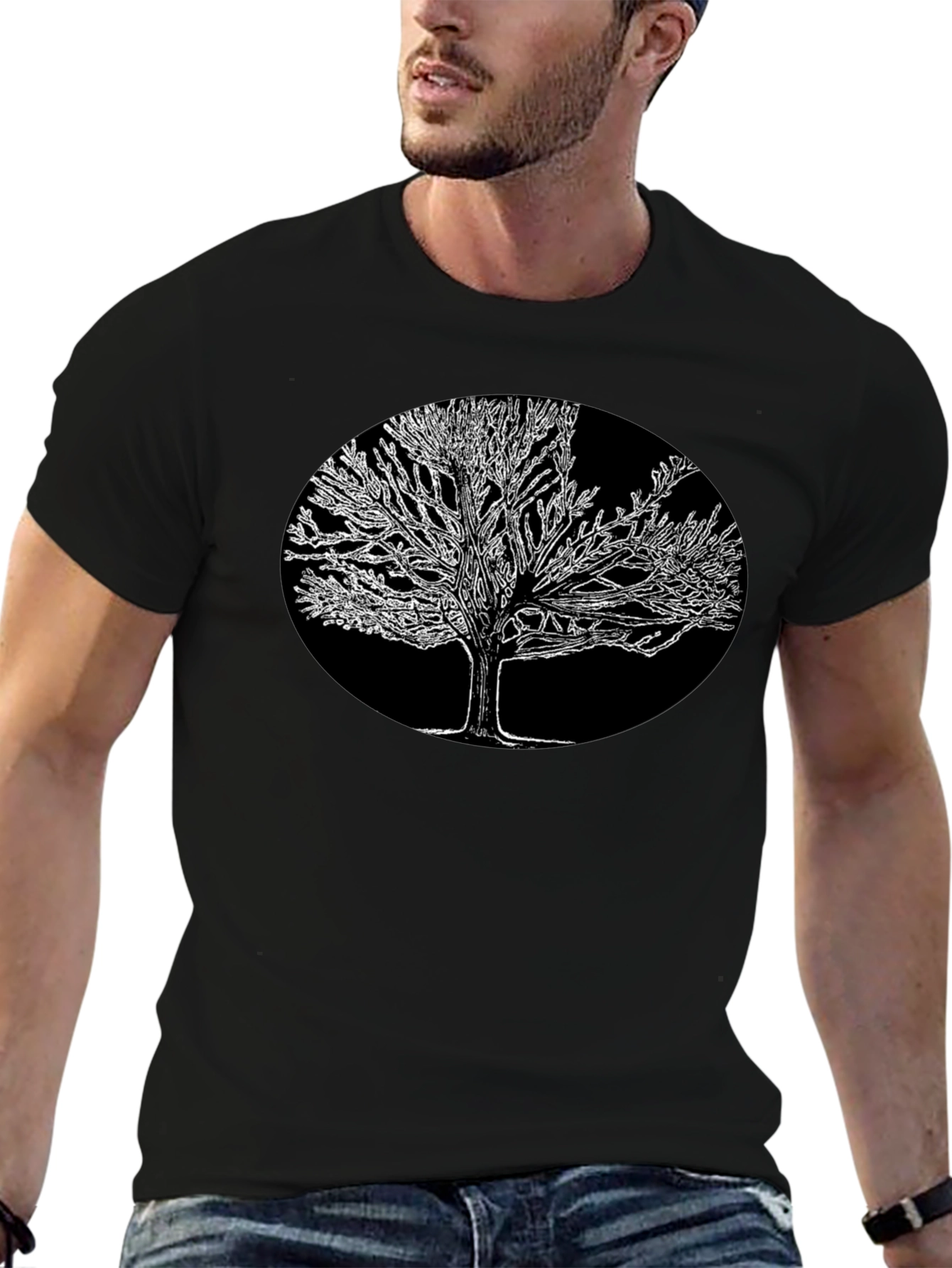 Tree Graphic Black T-Shirt