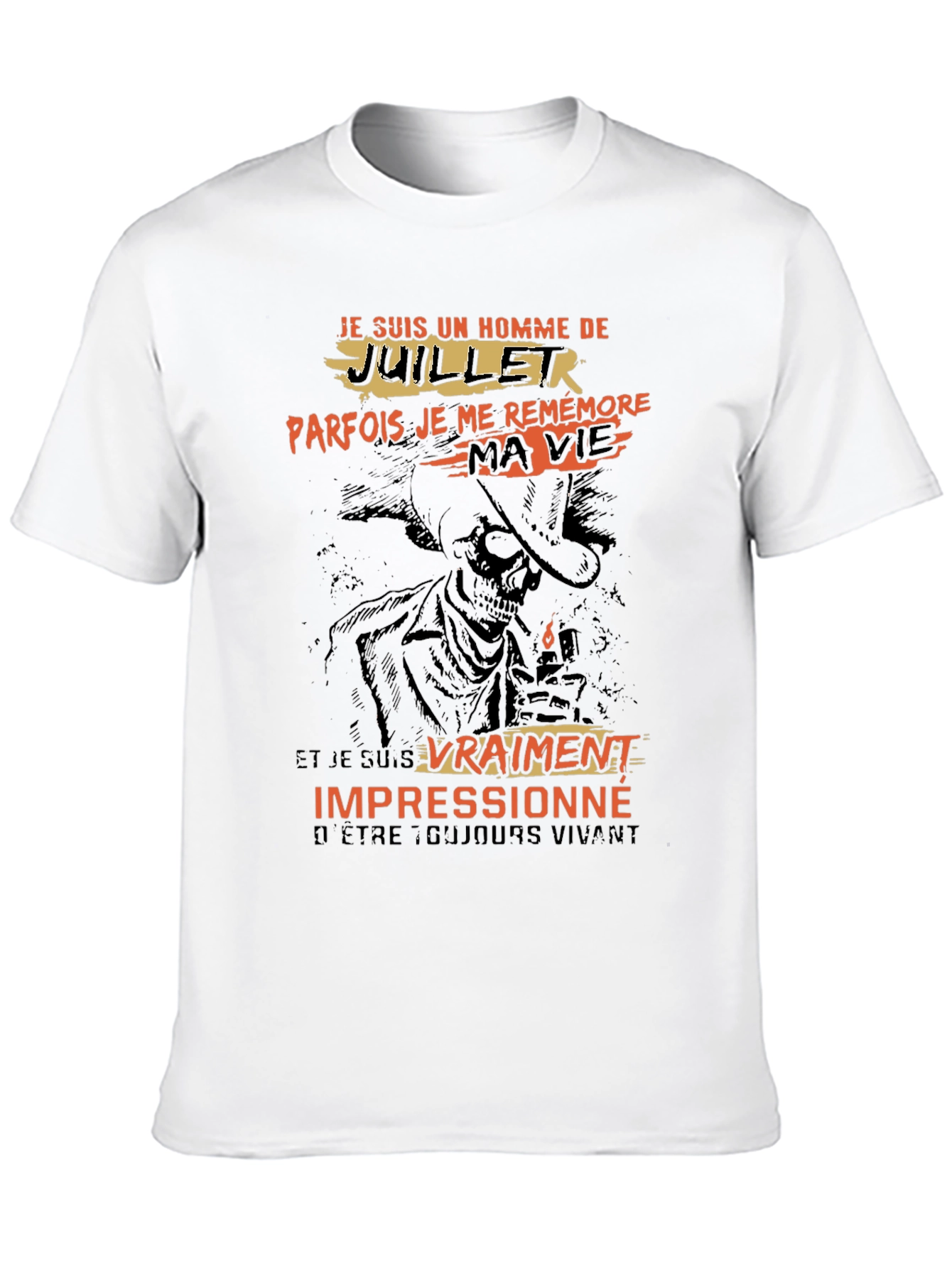 July Man T-Shirt - Cowboy Skeleton Graphic Tee