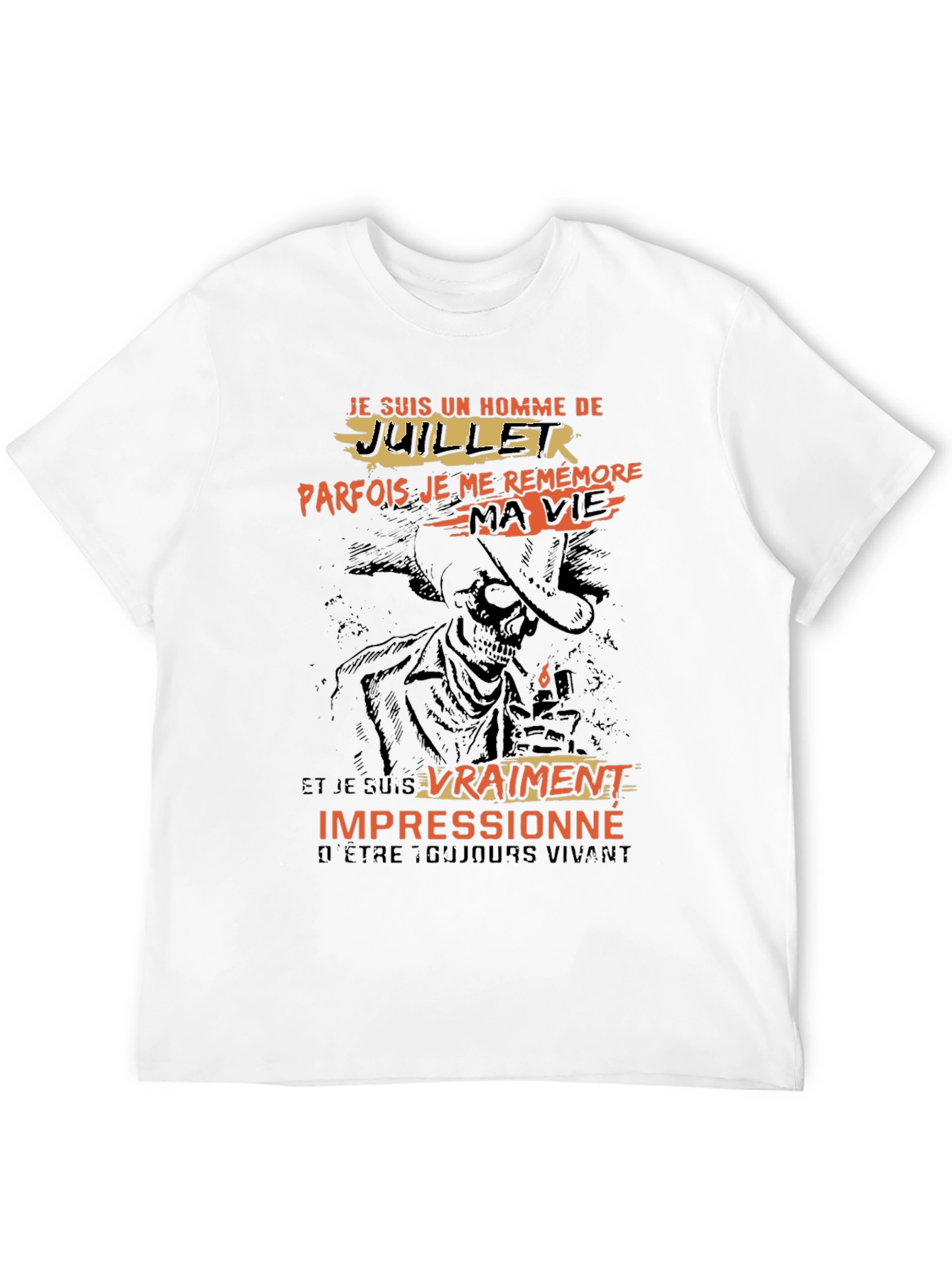 July Man T-Shirt - Cowboy Skeleton Graphic Tee
