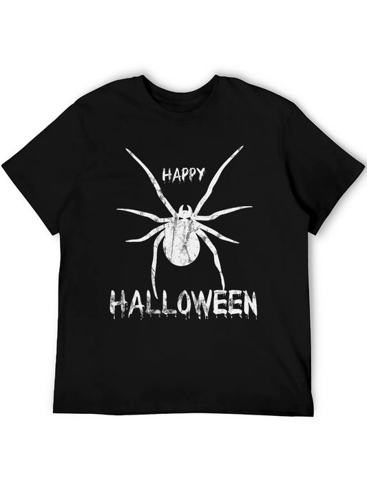 Happy Halloween Spider Graphic T-Shirt