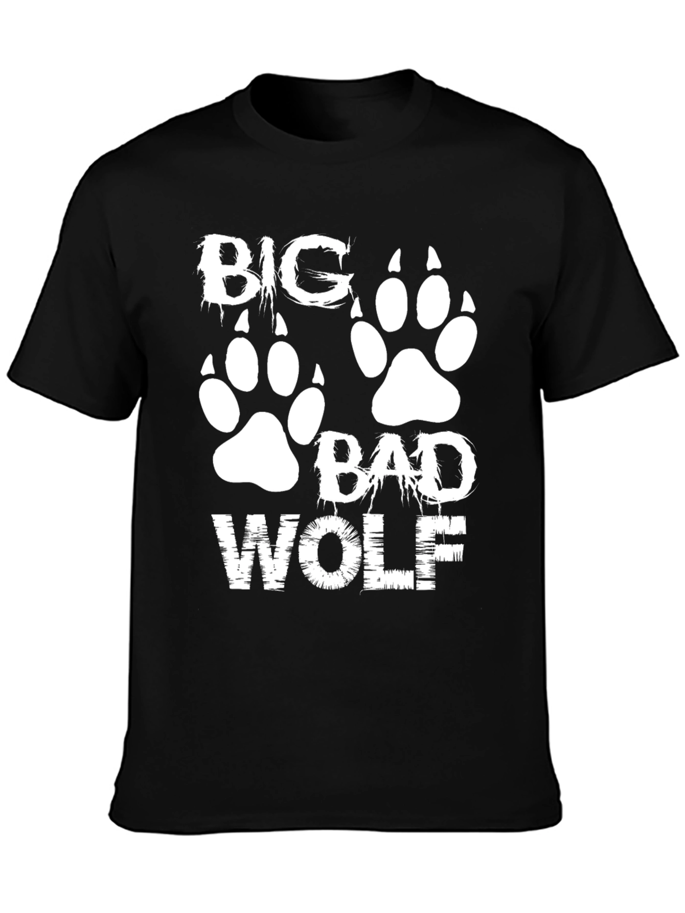 Big Bad Wolf Graphic Tee - Black Cotton