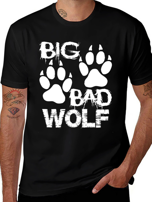Big Bad Wolf Graphic Tee - Black Cotton