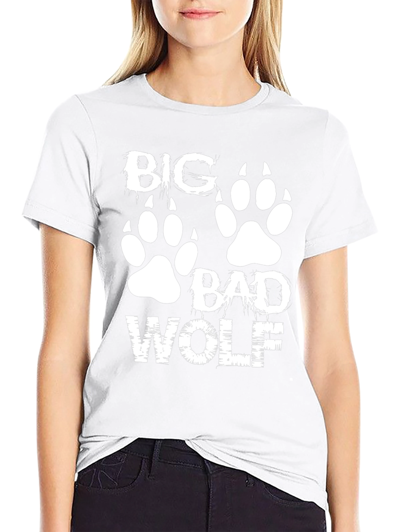 Big Bad Wolf Graphic Tee - Black Cotton