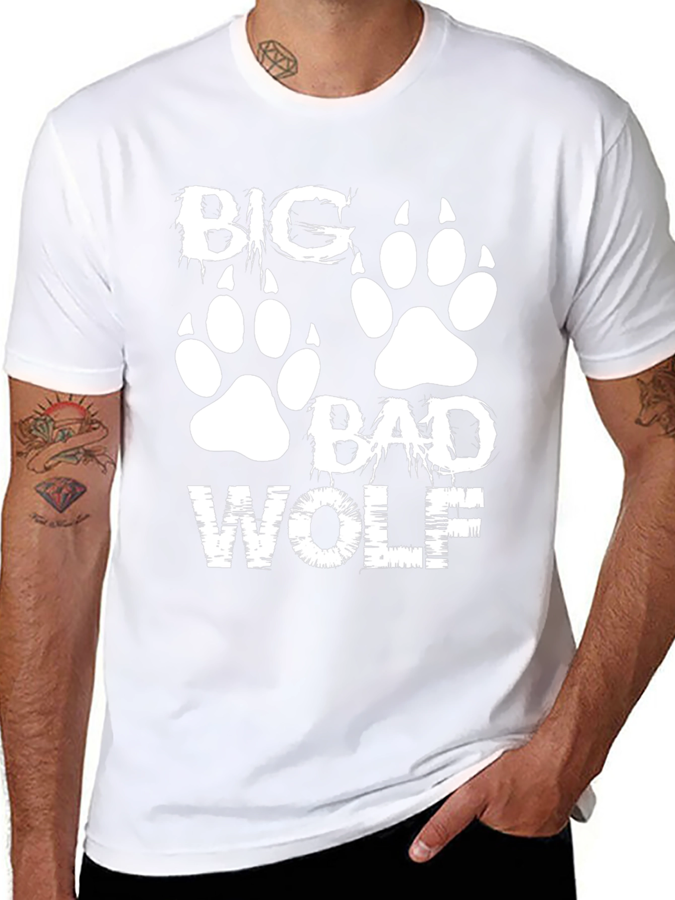 Big Bad Wolf Graphic Tee - Black Cotton