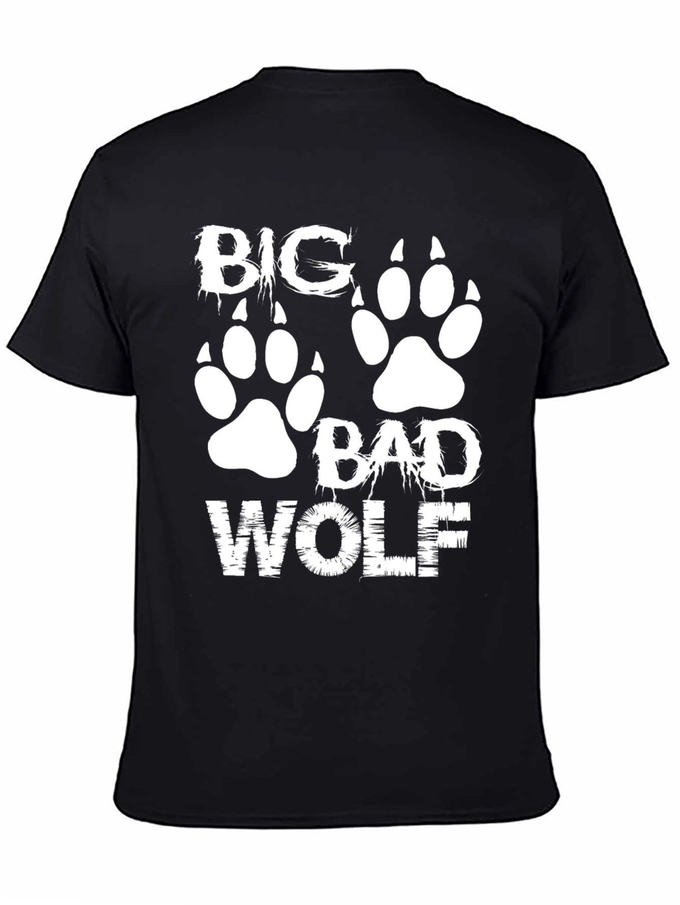 Big Bad Wolf Graphic Tee - Black Cotton