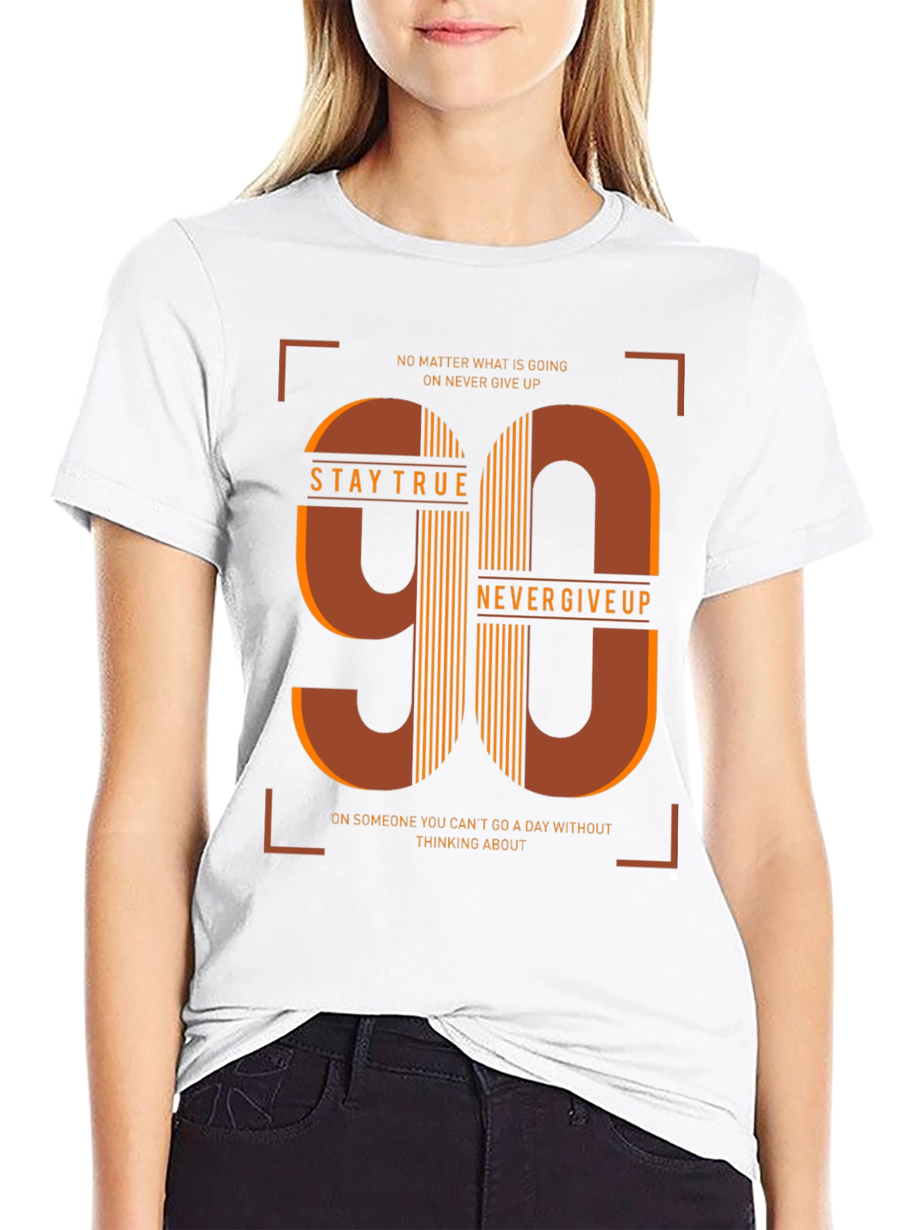 Stay True 90 Graphic Print Black T-Shirt