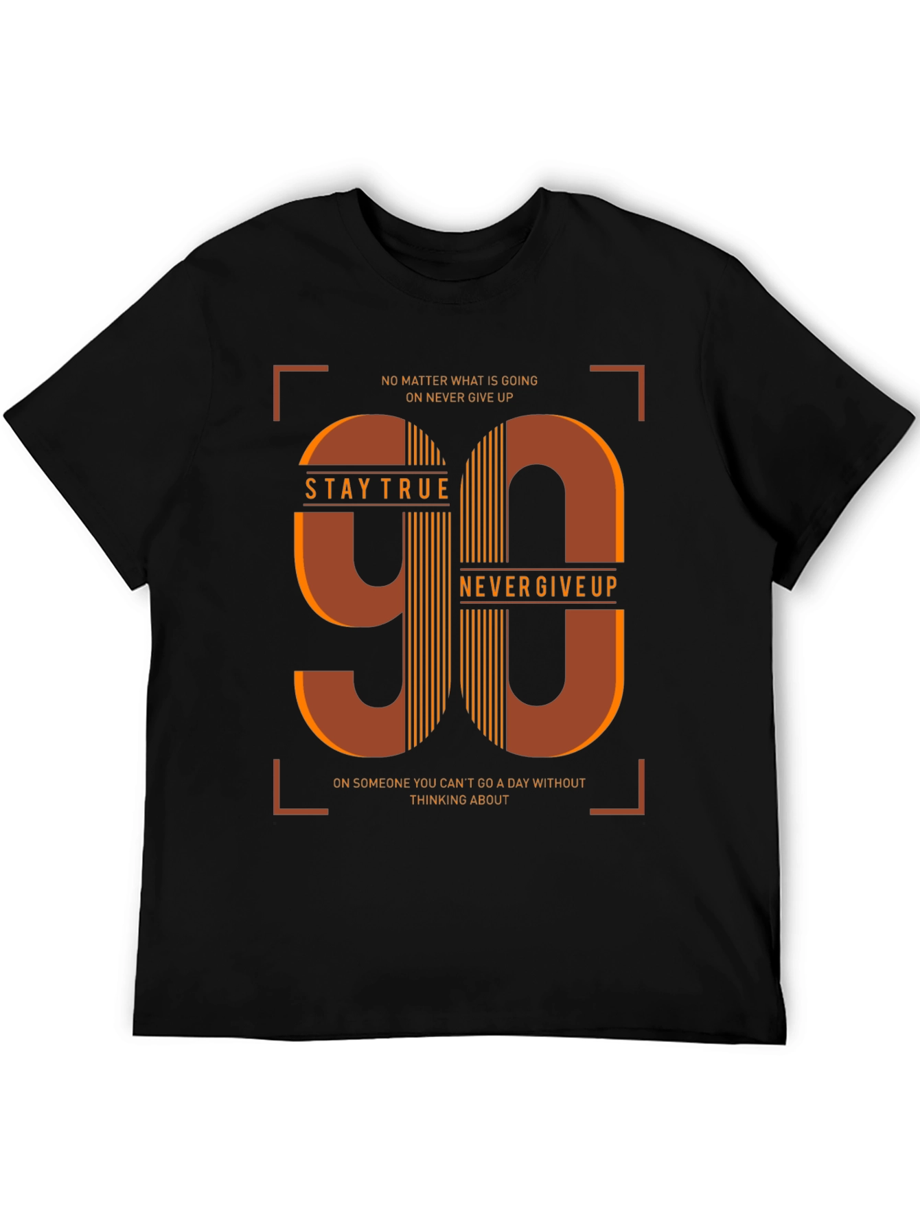 Stay True 90 Graphic Print Black T-Shirt