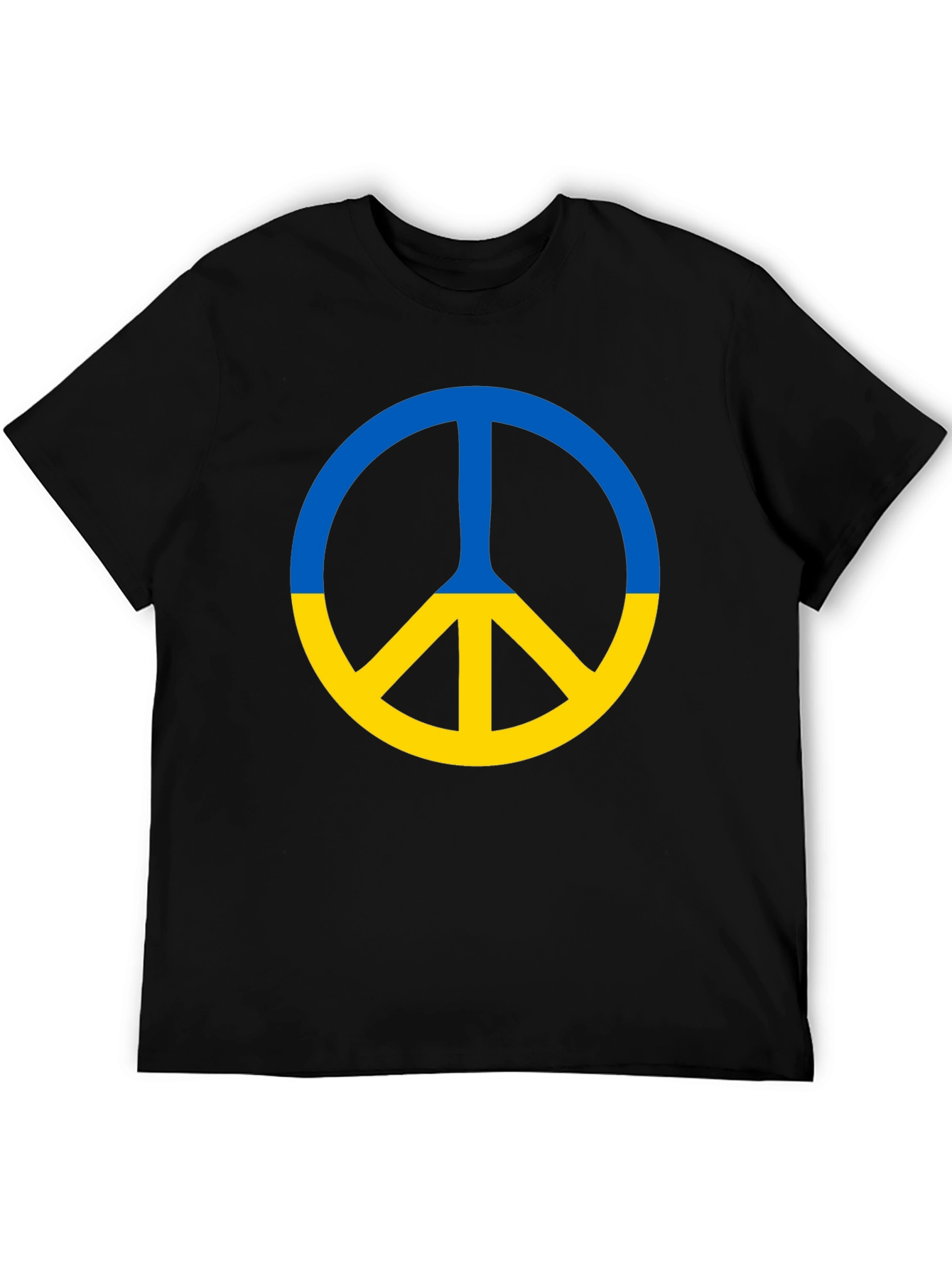 Ukraine Peace Sign Black T-Shirt