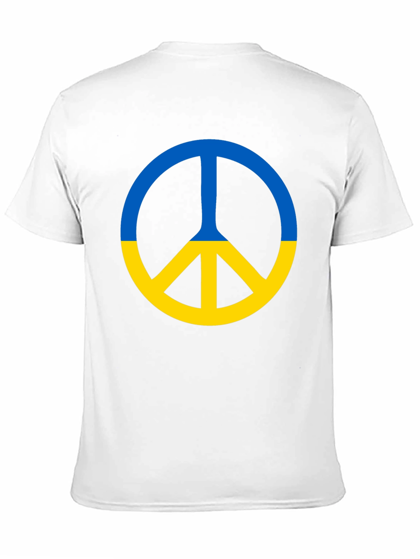 Ukraine Peace Sign Black T-Shirt