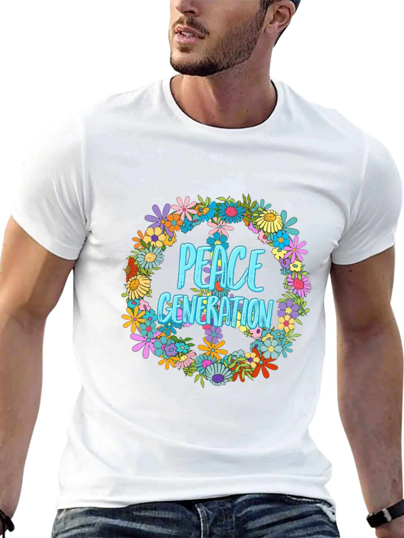 Peace Generation Floral Graphic T-Shirt