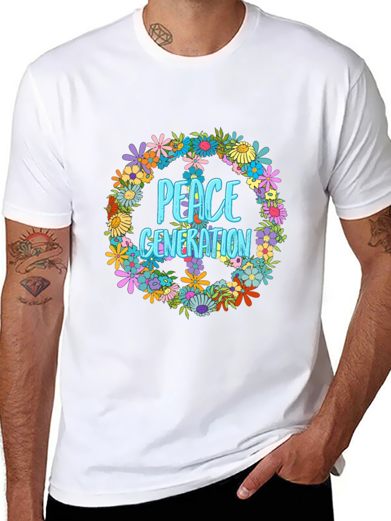 Peace Generation Floral Graphic T-Shirt