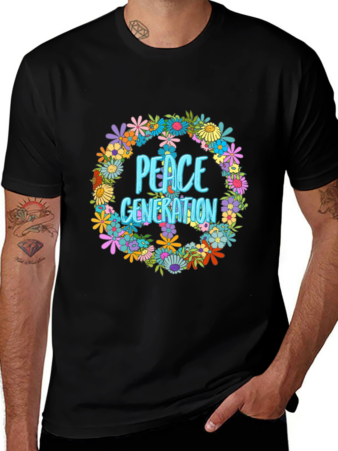 Peace Generation Floral Graphic T-Shirt
