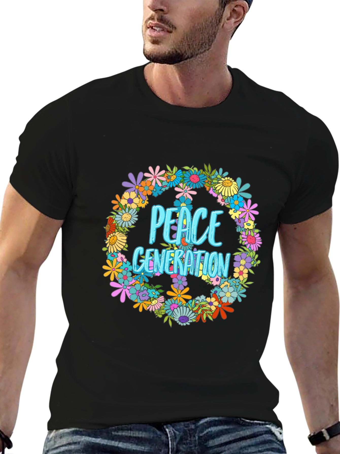 Peace Generation Floral Graphic T-Shirt