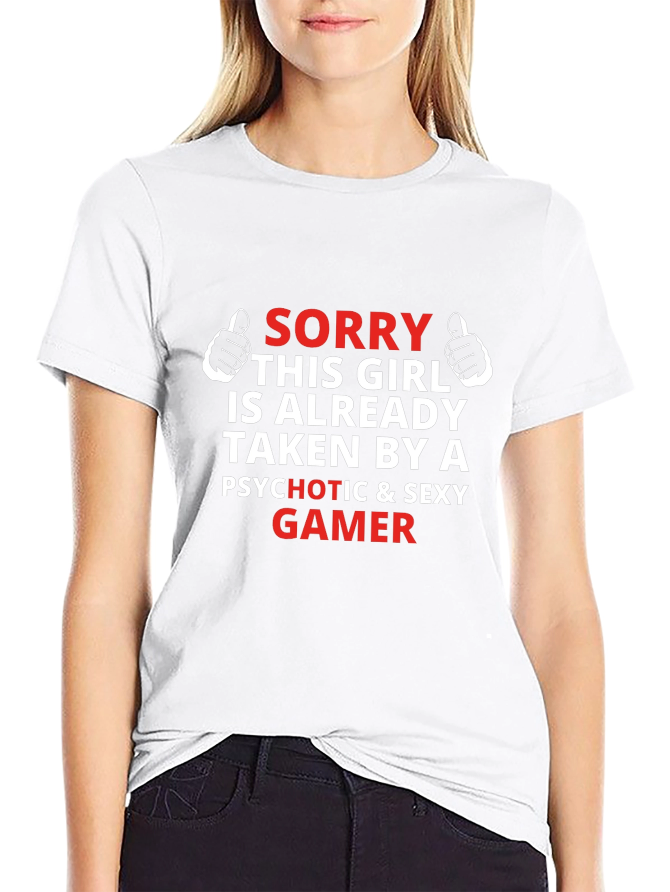 Sorry Girl Taken Gamer Graphic T-Shirt