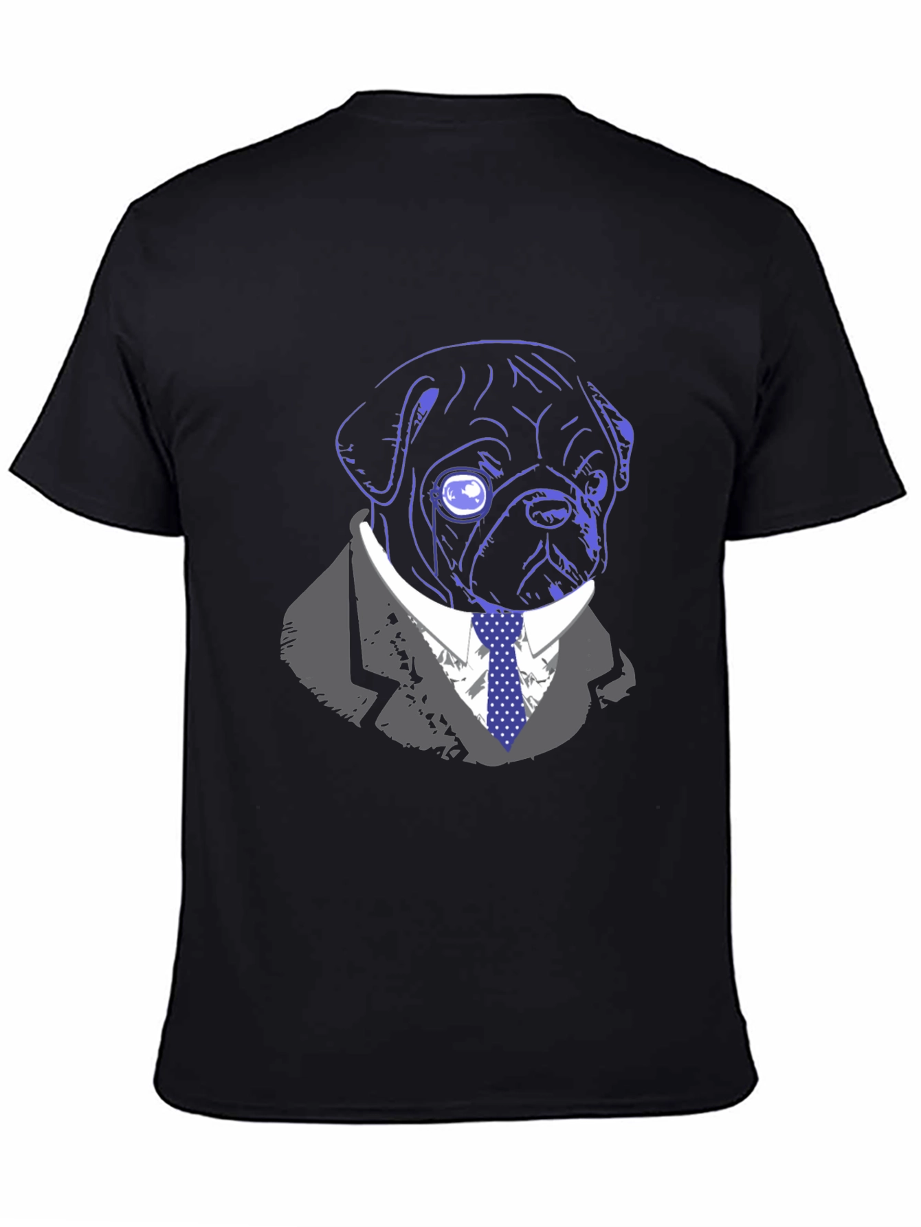 Dapper Dog T-Shirt - Monocle Pug