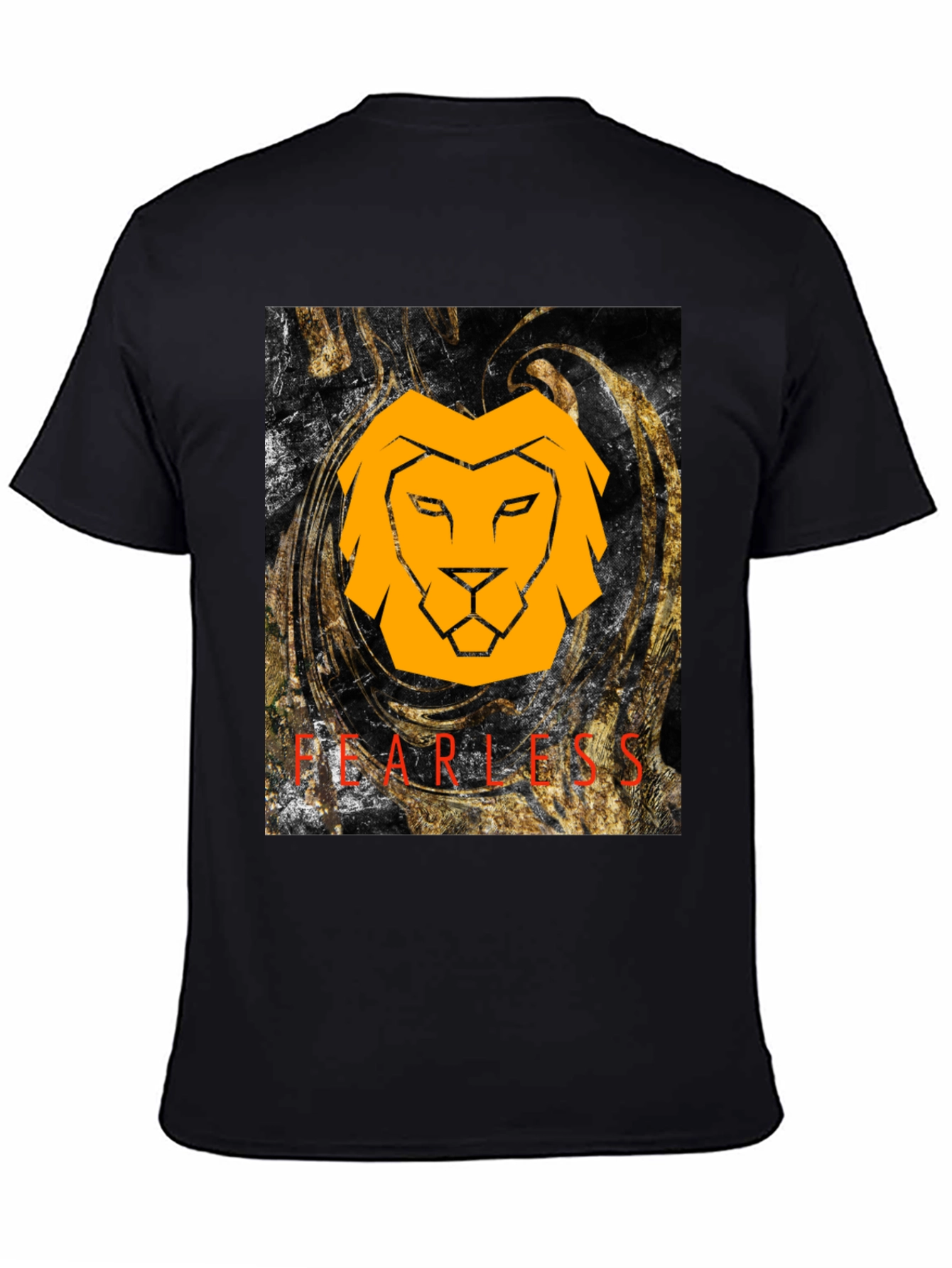 Fearless Lion Graphic Tee - Black