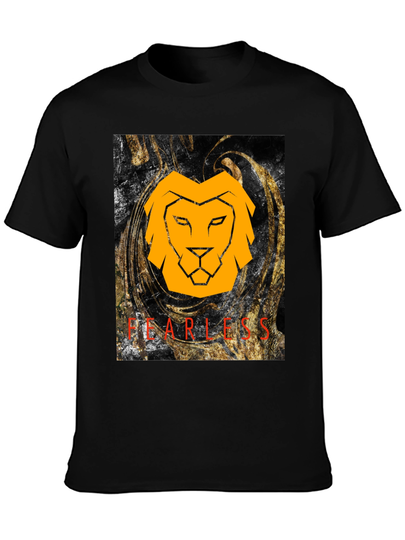 Fearless Lion Graphic Tee - Black