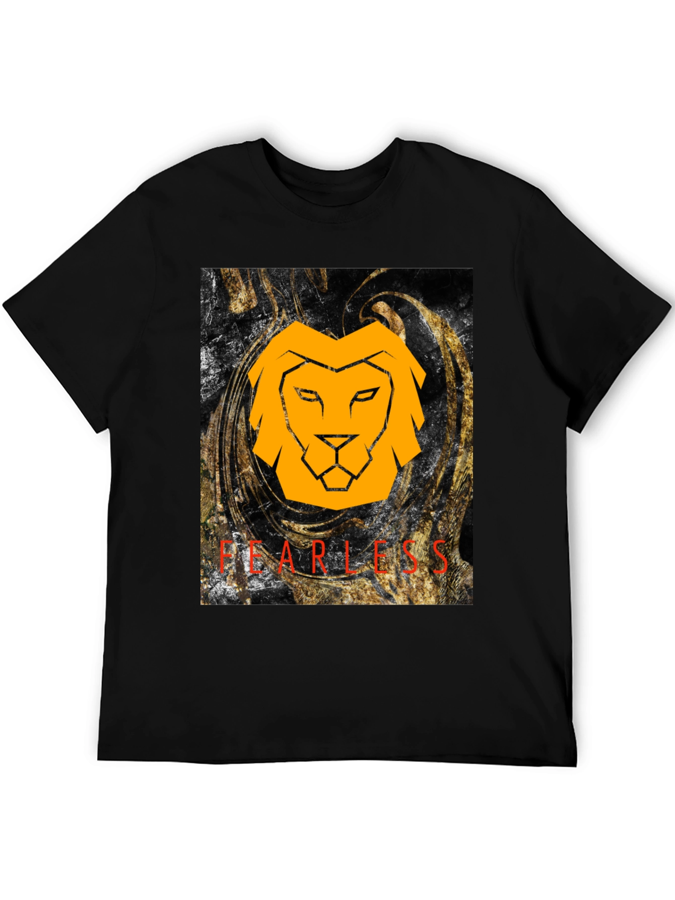 Fearless Lion Graphic Tee - Black