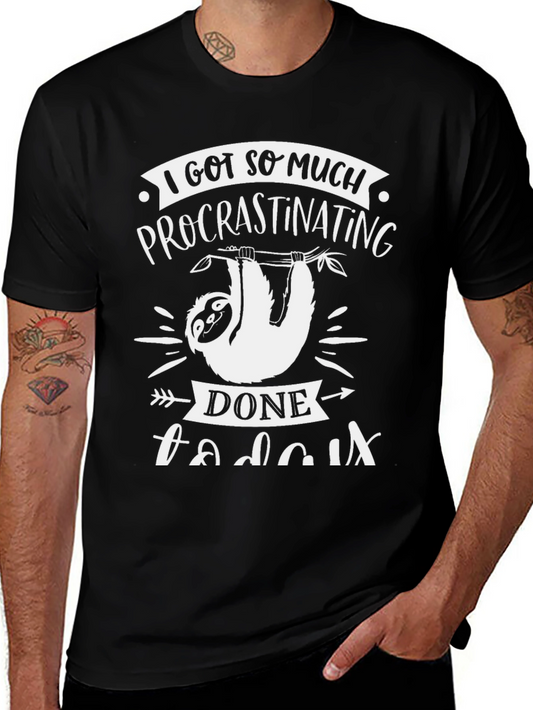 Funny Sloth Procrastinating T-Shirt