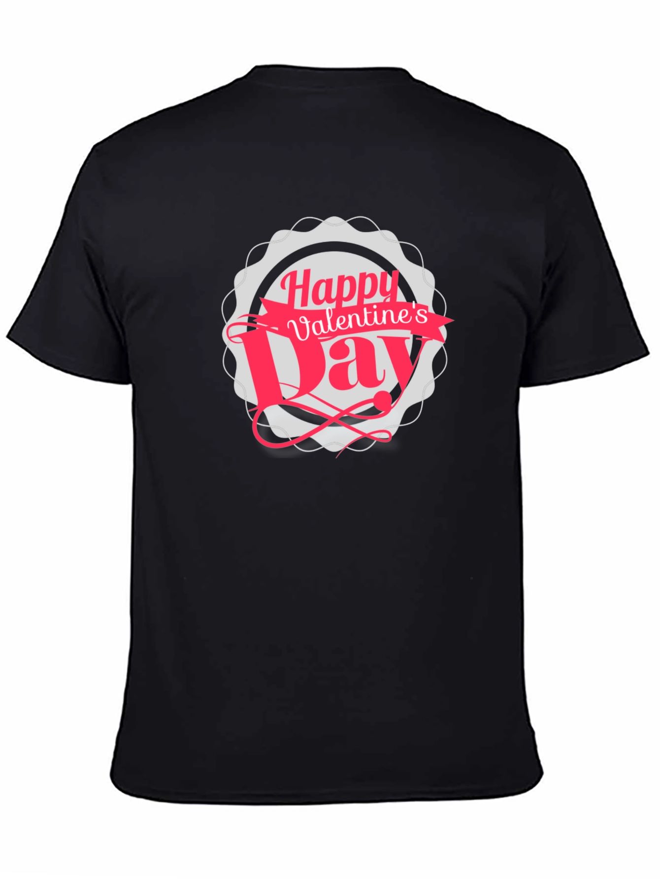 Happy Valentines Day Black T-Shirt