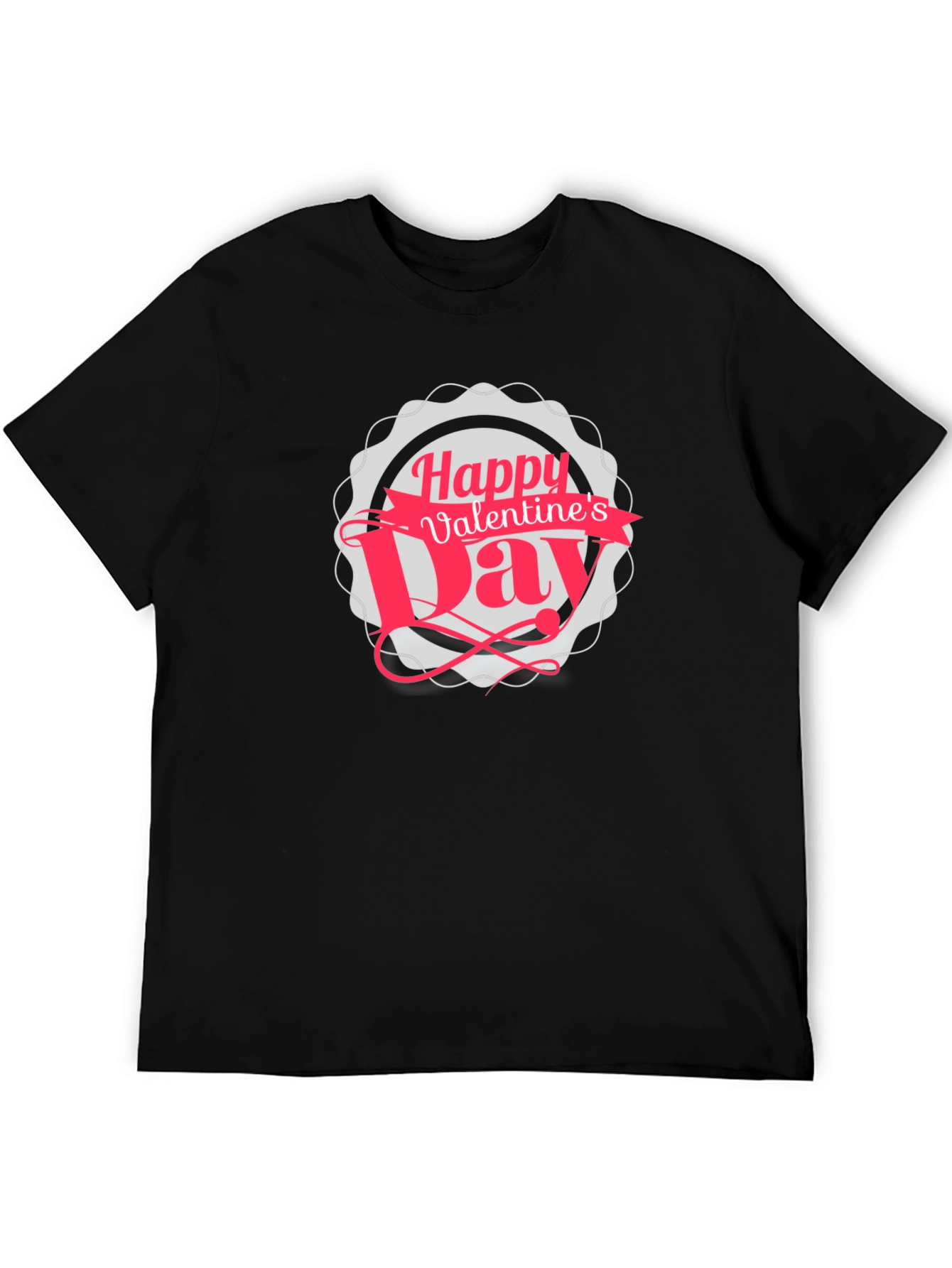 Happy Valentines Day Black T-Shirt
