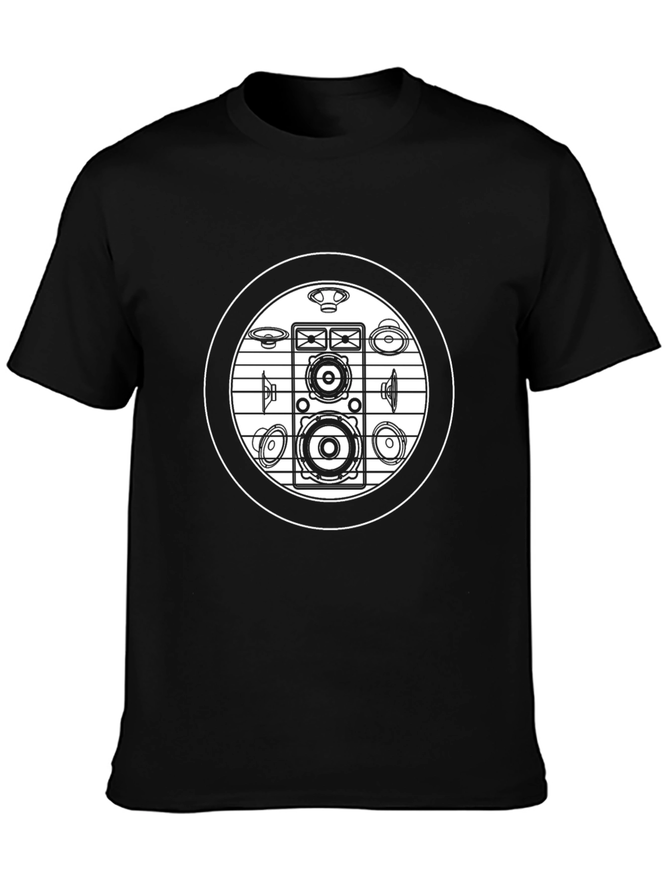 Speaker Graphic Black T-Shirt