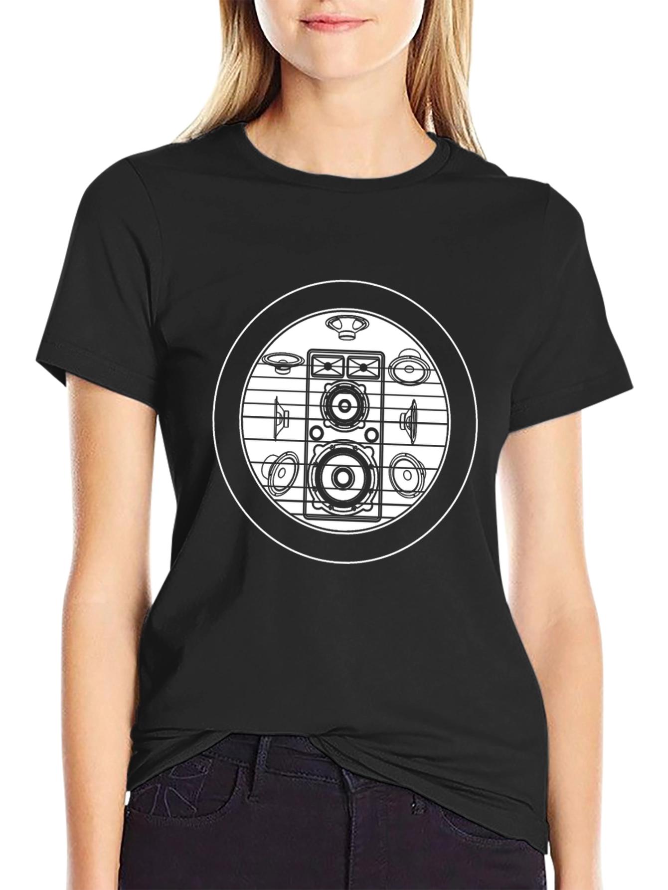Speaker Graphic Black T-Shirt