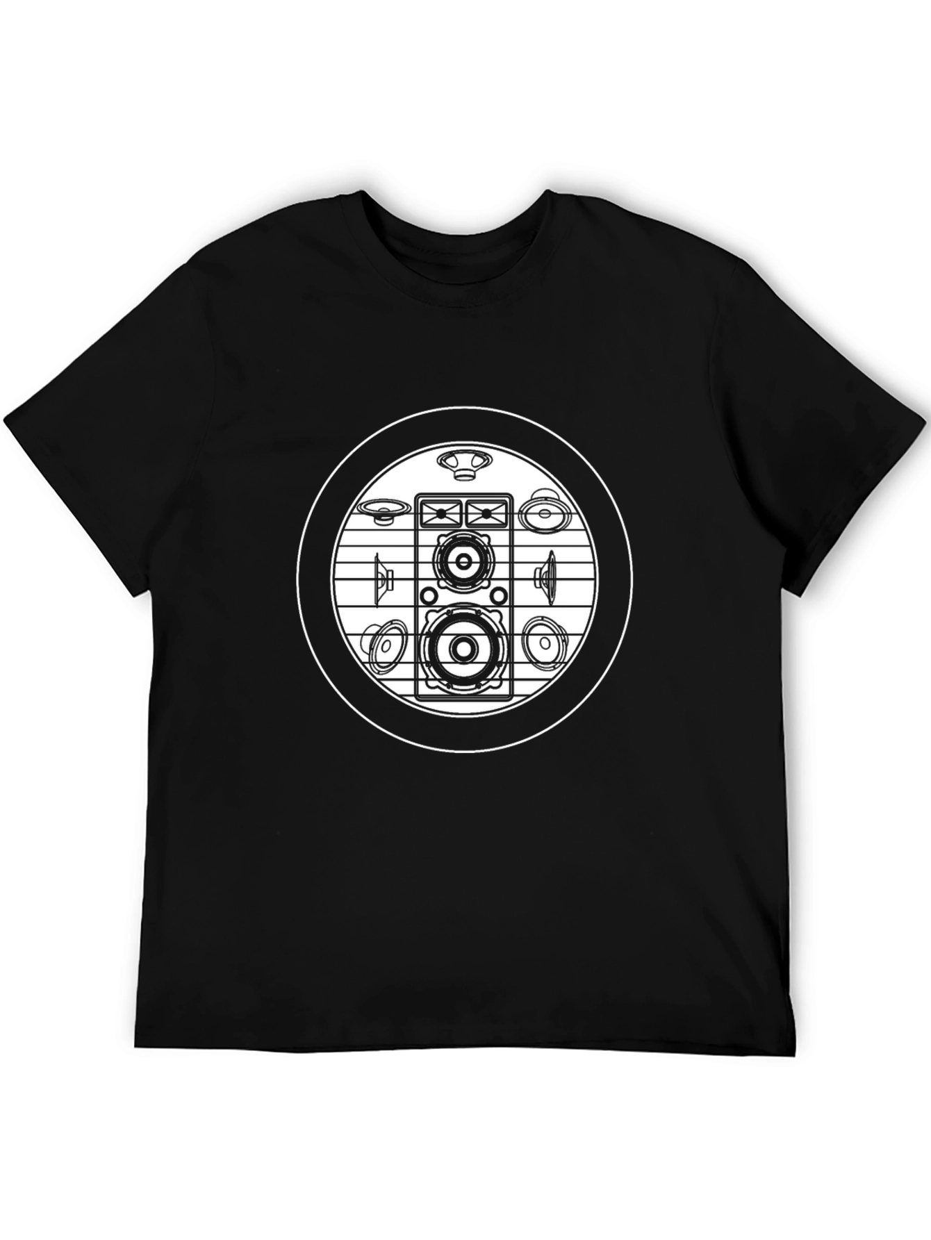 Speaker Graphic Black T-Shirt