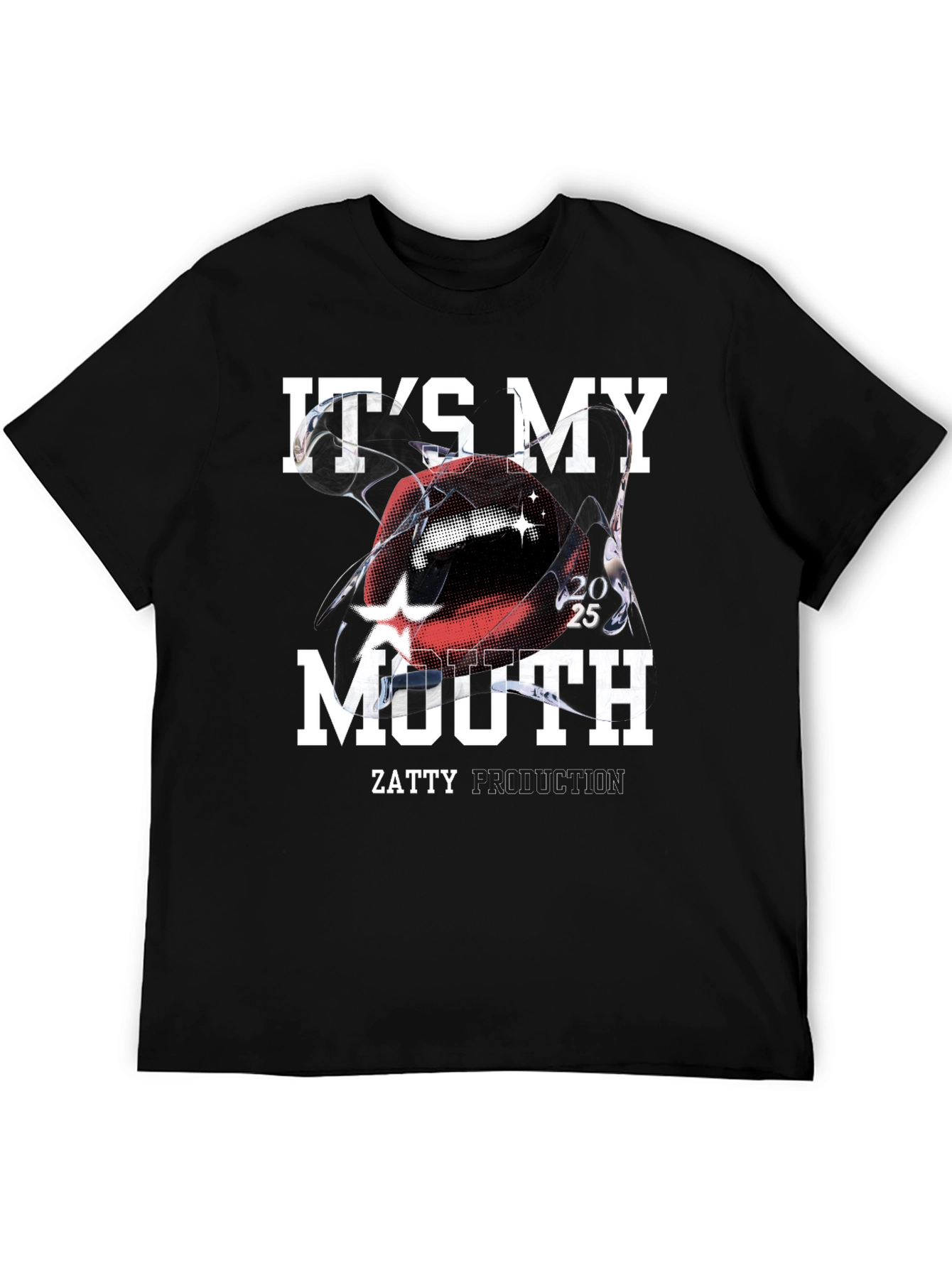 Its My Mouth Black Graphic Tee