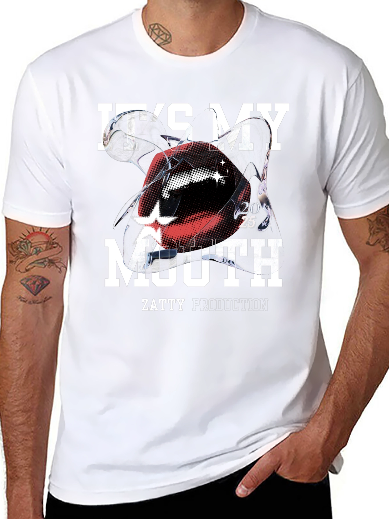 Its My Mouth Black Graphic Tee