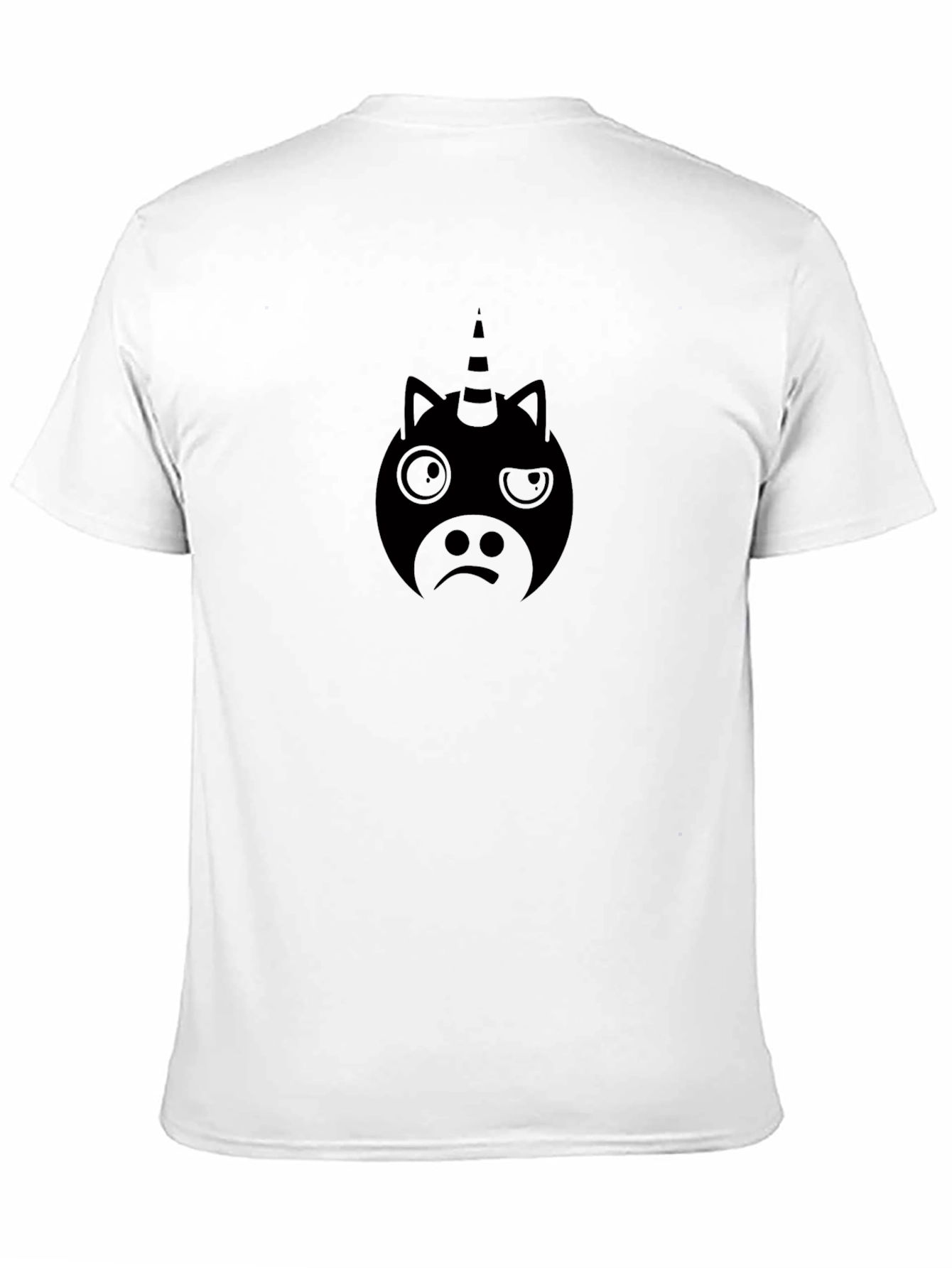 Unicorn Face Graphic Black T-Shirt