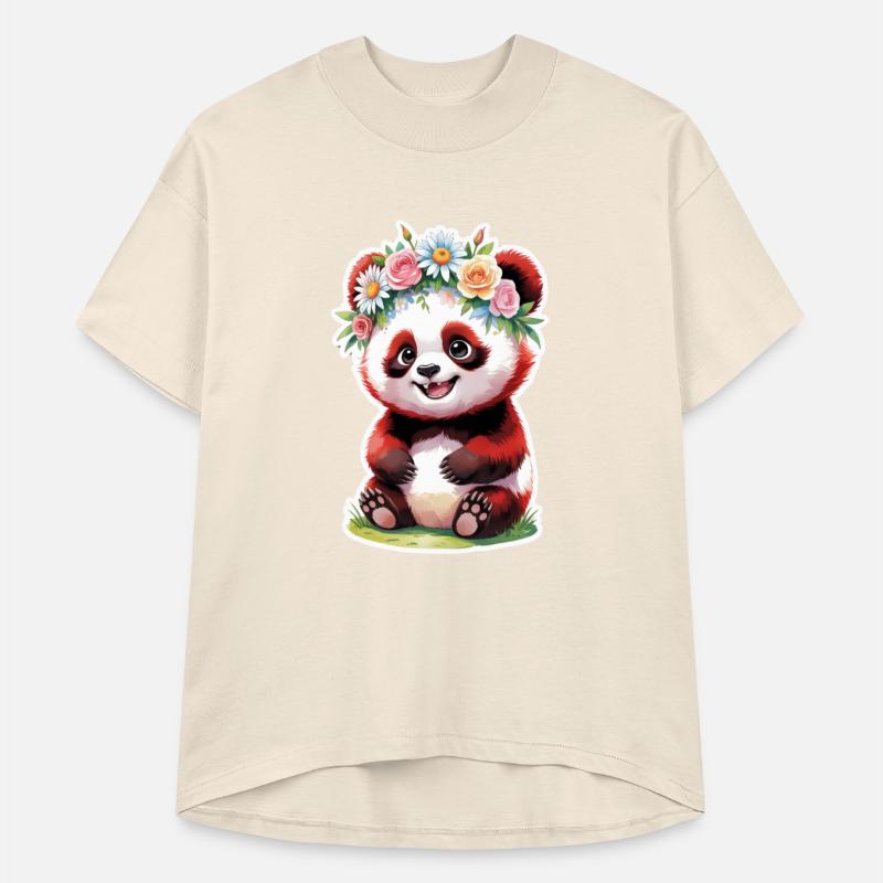 panda bear with flower