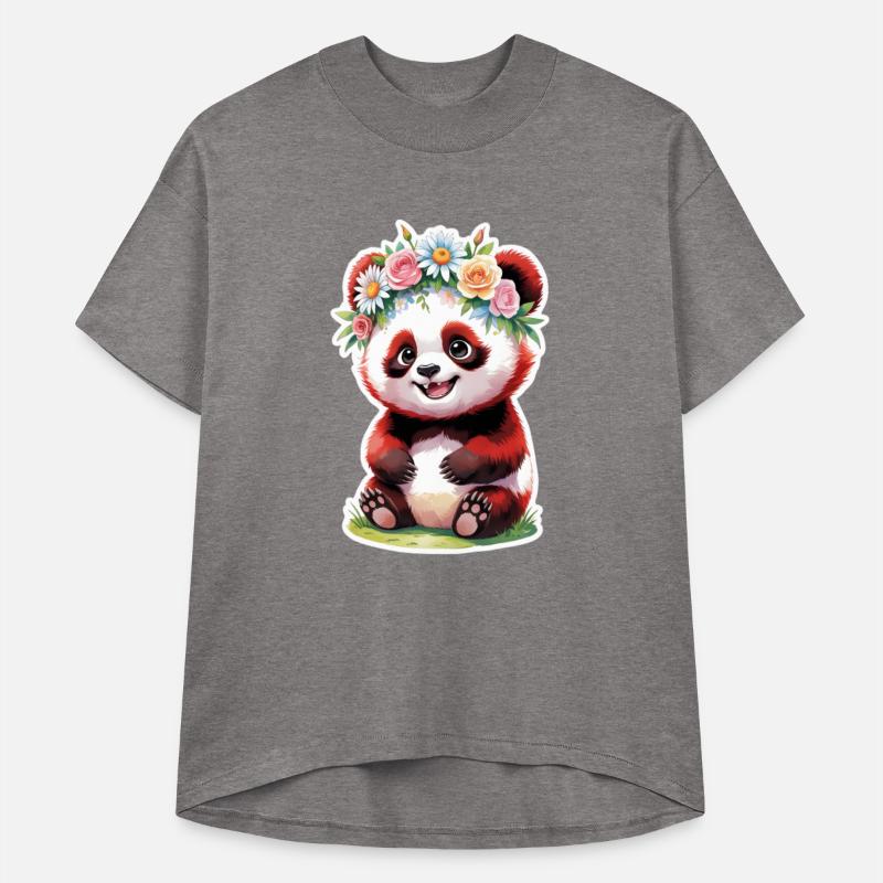 panda bear with flower