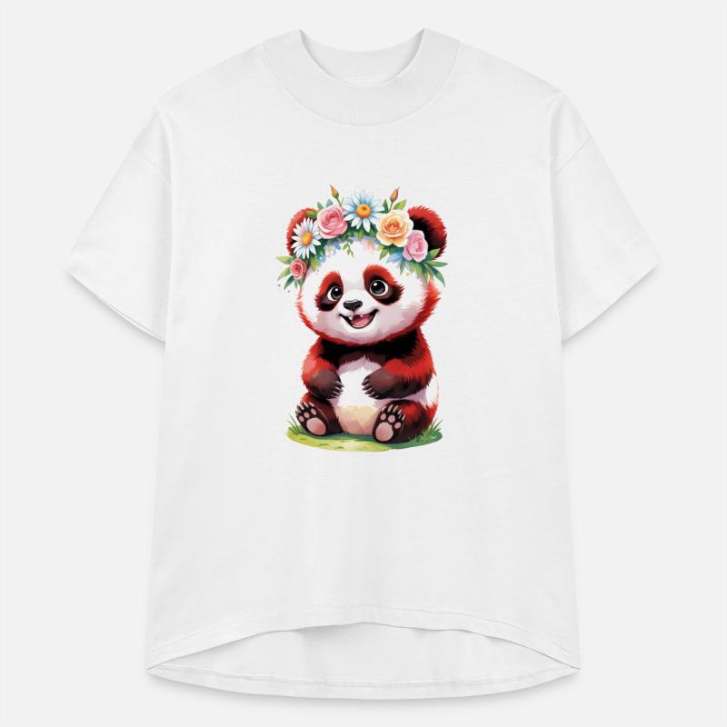 panda bear with flower