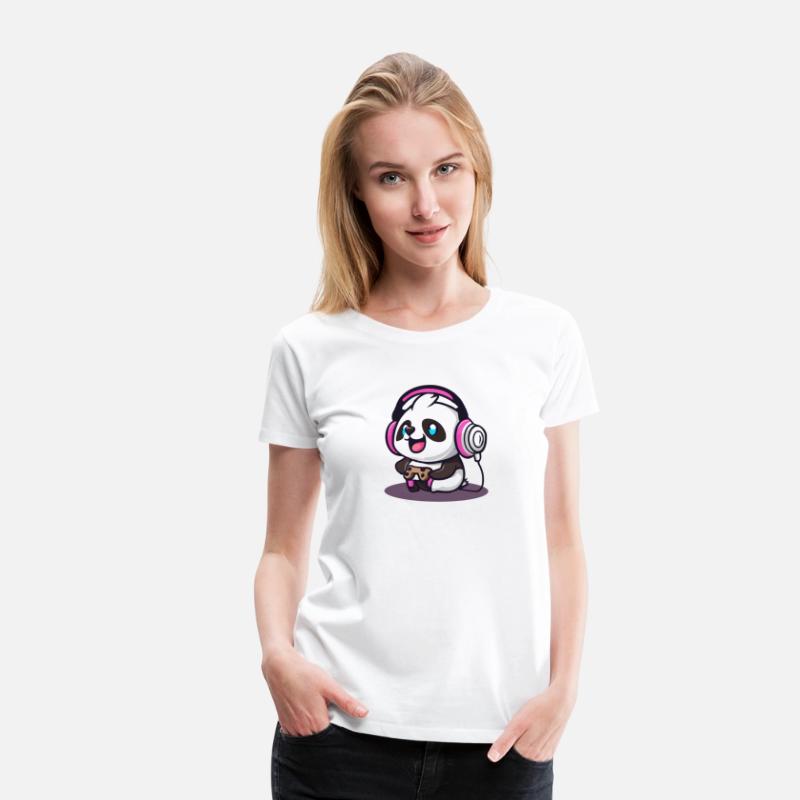 Panda Gamer fun with controller and headset