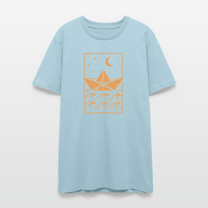 Paper Boat and Moon Men's T-Shirt
