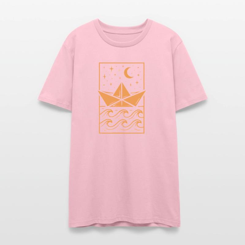 Paper Boat and Moon Men's T-Shirt