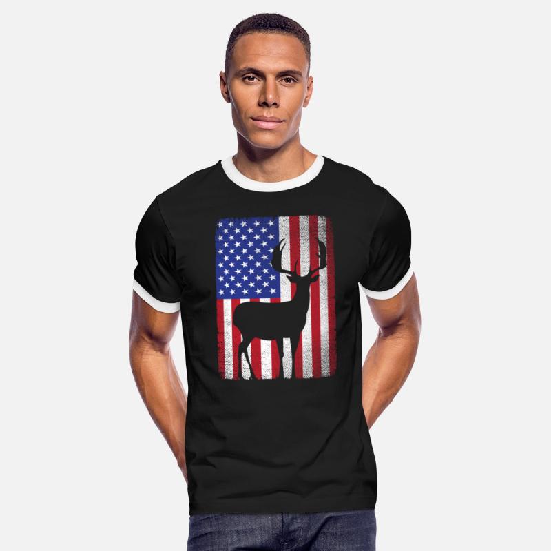 Patriotic Deer Hunting Hunter Dad American Flag