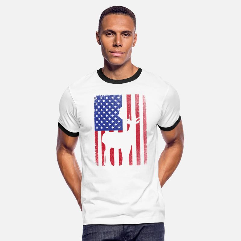 Patriotic Deer Hunting Hunter Dad American Flag