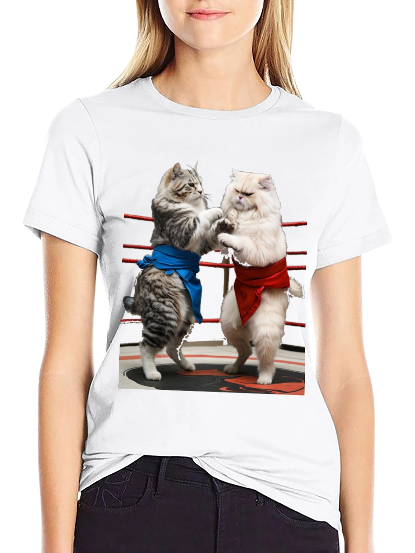 Sumo Cats T-Shirt - Funny Kitten Wrestling Tee