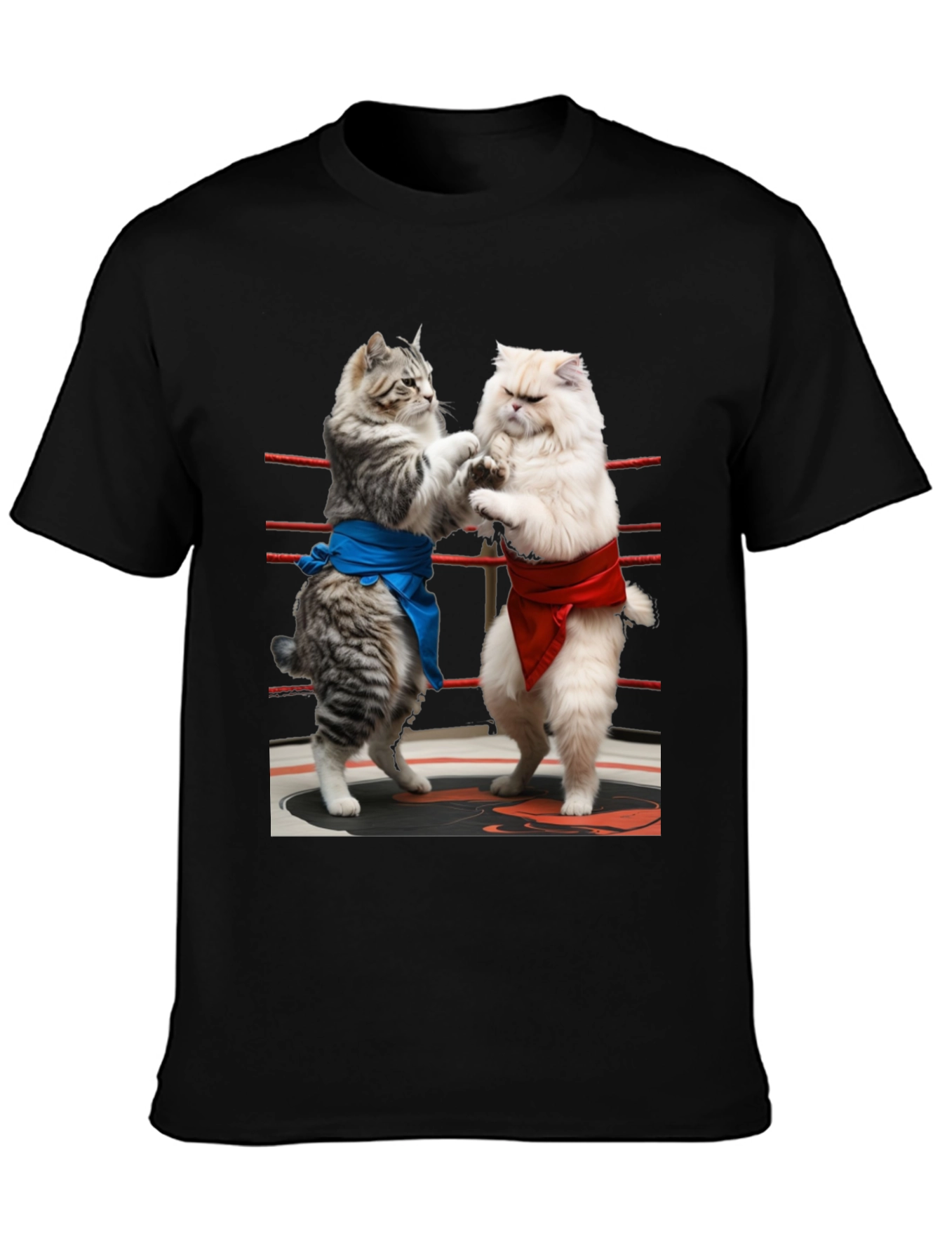 Sumo Cats T-Shirt - Funny Kitten Wrestling Tee