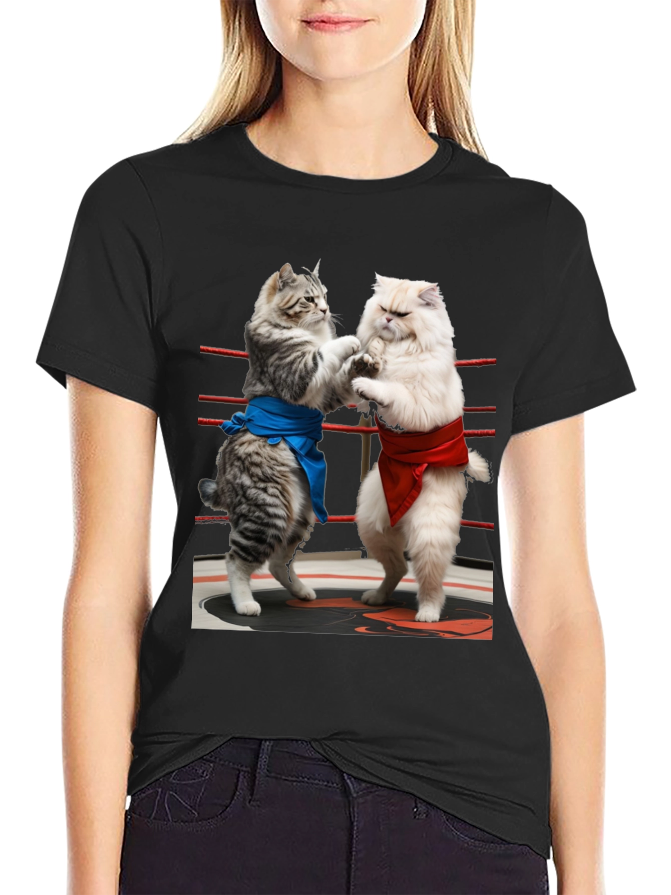 Sumo Cats T-Shirt - Funny Kitten Wrestling Tee