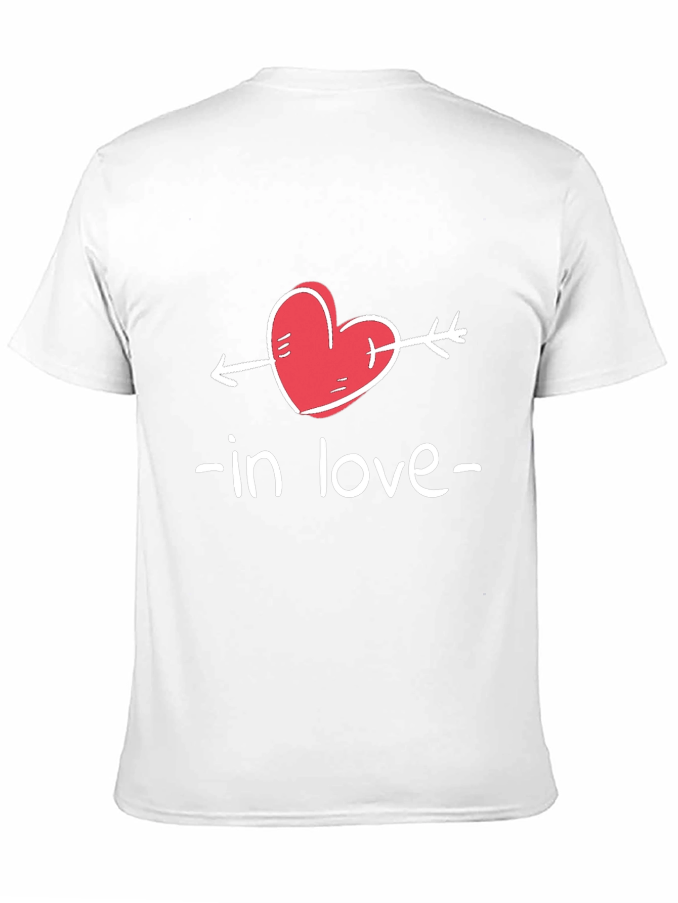 In Love Heart Arrow Graphic Tee - Black